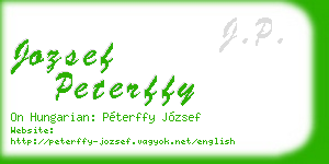 jozsef peterffy business card